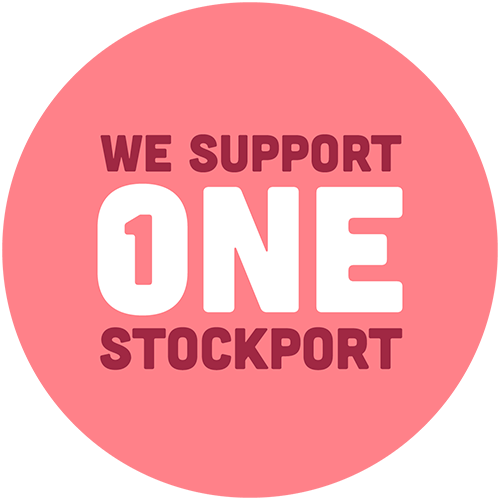 We support One Stockport logo