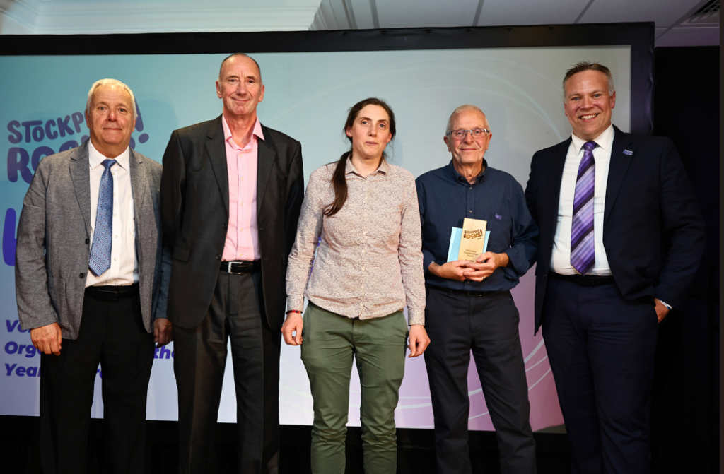 Reddish Men in Sheds accept their Award for Voluntary Organisation of the Year